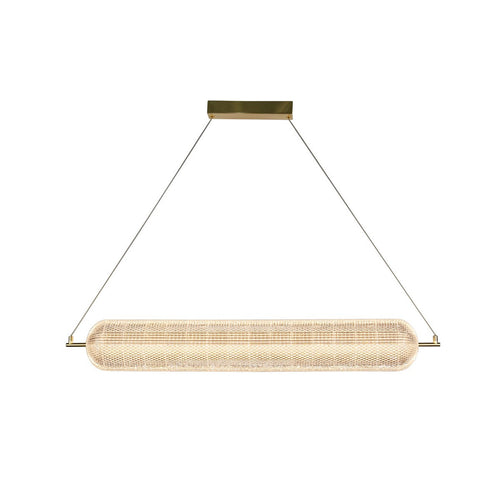 Searchlight Capsule LED converteerbare plafondhanger, satijnen messing metaal en acryl