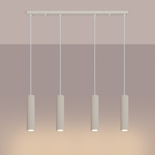 Sollux Lighting Hanglamp KARBON 4L beige - 81x5x120cm