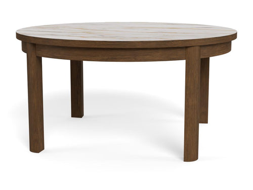 Rebellenclub  Leda Salontafel - ø80 cm - Marmerlook / Gerookt Eiken