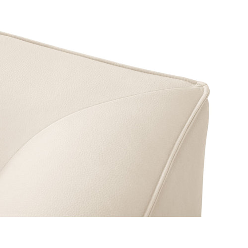 Cosmopolitan Design - Modulaire hoekbank rechts Siena 4-zits, imitatieleer lichtbeige - 180x273x69cm
