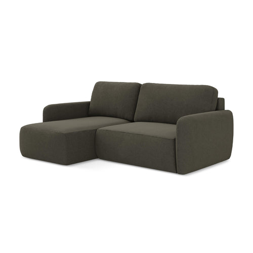 LaMiaSofa hoekbank links Corle - textuurstof - taupe - 207x148x86