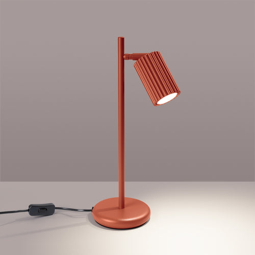 Sollux Lighting Tafellamp KARBON rood oker - 14,5x19,5x43cm