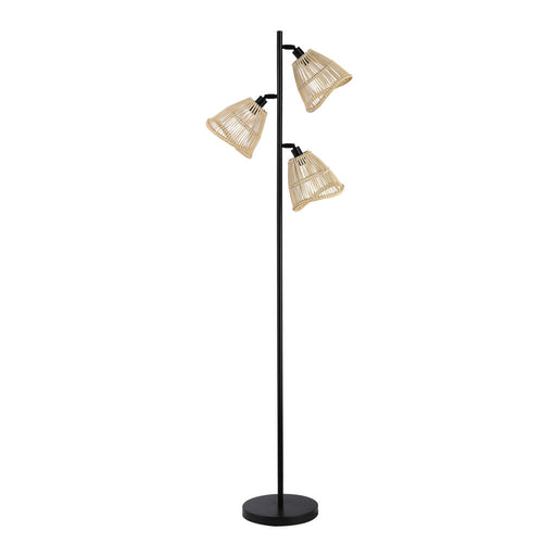 HOME DELUXE Vloerlamp van rotan FELIA - Beige
