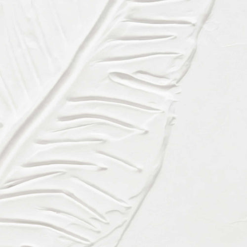 Reinders Tropical Leafs schilderij met reliëf – walnootkleur -  wit - woonkamer - 70x50cm