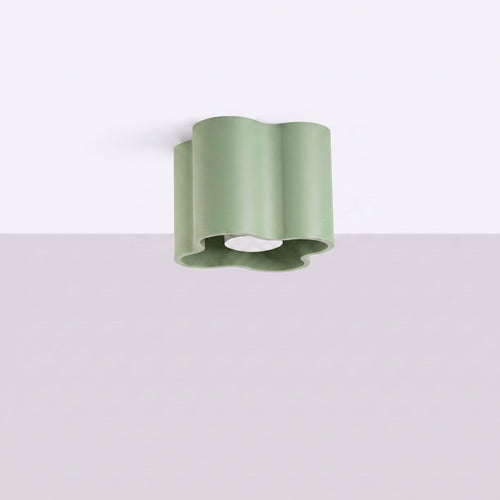 Sollux Lighting Plafondlamp OVIO 1 saliegroen GU10 - 12x12x10cm