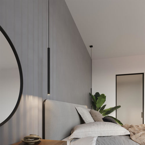 Sollux hanglamp Pastelo - 1 lichts - 8  x 100   cm - zwart