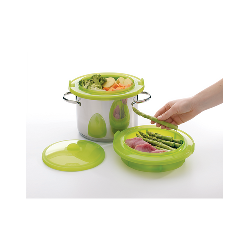 Lékué Magnetron Stoompan Stapelbaar, Siliconen