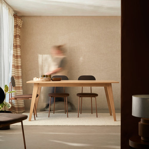 Tikamoon Massief eikenhouten tafel 6-8 pers. - Naturel