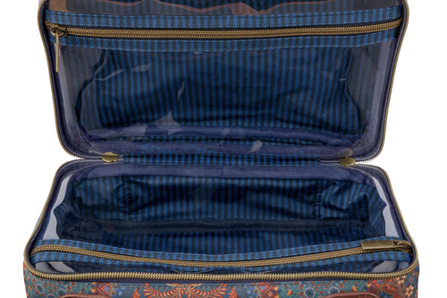 Pip Studio - Casey Beautycase Dames - Jabali - Blauw - 27x10x19cm - vtwonen shop
