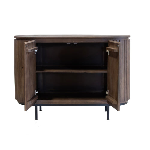 Giga Meubel Dressoir Tora - Donkerbruin Hout - 115x43x80cm - vtwonen shop