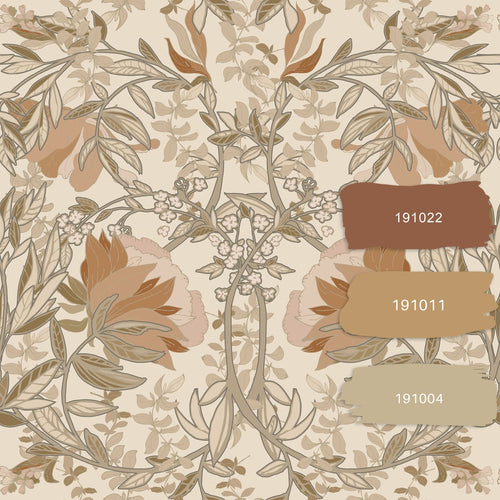 ESTAhome behang vintage bloemen in art nouveau stijl beige 53 cm x 10.05 m 139459