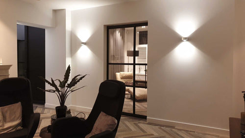 Artdelight wandlamp Hudson - 2 lichts - 12  x 6.5   cm - champagne