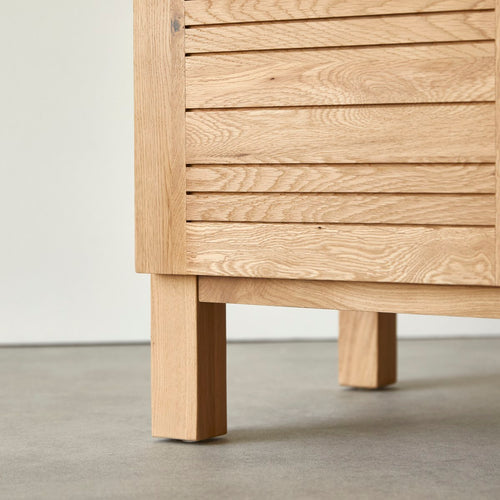Tikamoon Massief eikenhouten badmeubel 125 cm - Naturel