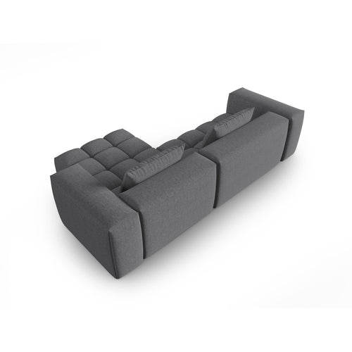 Cosmopolitan Design - Modulaire hoekbank rechts Verona 3-zits, structurele stof grijs - 145x260x70cm