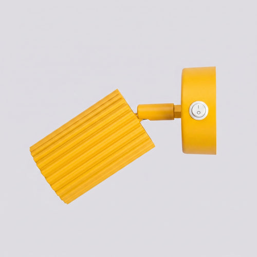 Sollux Lighting Wandlamp KARBON geel met schakelaar - 8x16x16cm