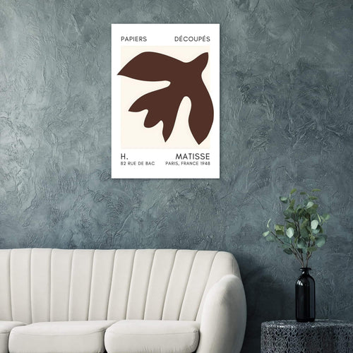 Artfulprints Poster Matisse – Floating forms brown   - 30x40 cm - Bruin