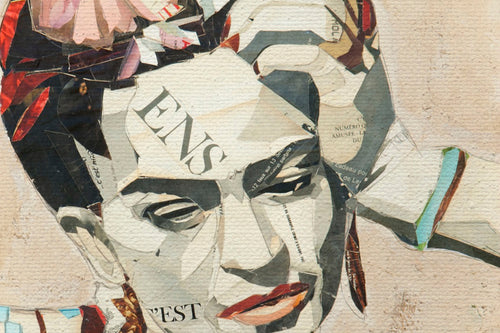 Canvas 60x40 Afdruk Frida Collage