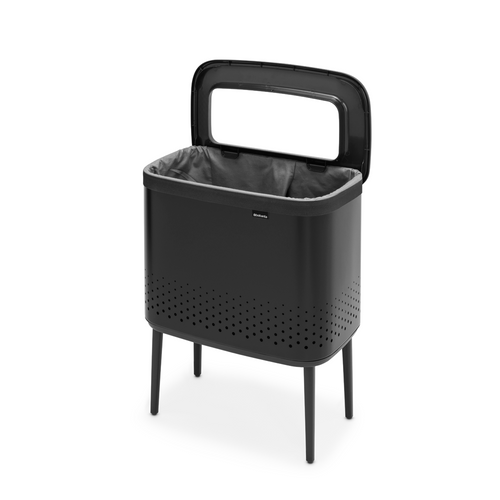 Brabantia Wasbox Bo - 60L - kunststof deksel - matt black - vtwonen shop