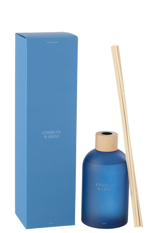J-Line geurstokjes Accords Essentiels - Embruns Marins - blauw - 550 ml