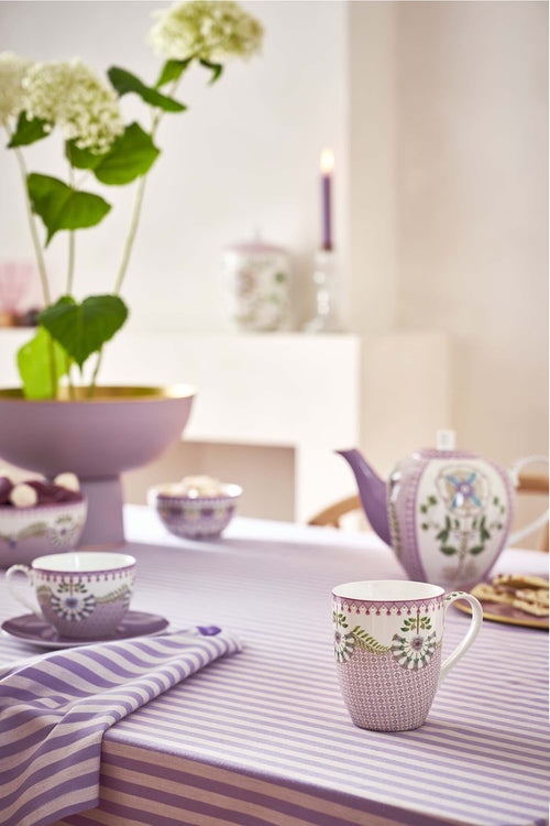Pip Studio - Grote Mokken - Lily & Lotus - Tiles - Lila - Set van 6