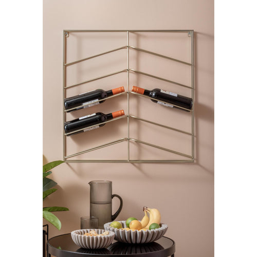 Present Time wijnrek Cuadro - goud - 67x7.5x66cm - vtwonen shop