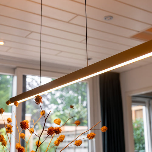 Atmooz hanglamp Jasmin 150 - antiek messing - 150 x 3 x H 170 cm - geïntegreerde led