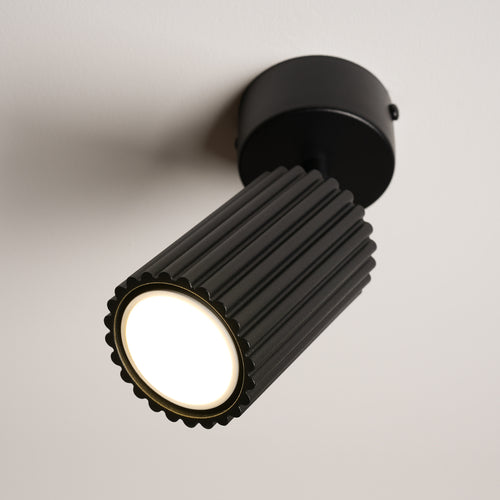 Sollux Lighting Plafondlamp KARBON 1 zwart - 7x7x18cm