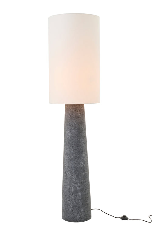J-Line vloerlamp Ava - glas - zwart/wit - large