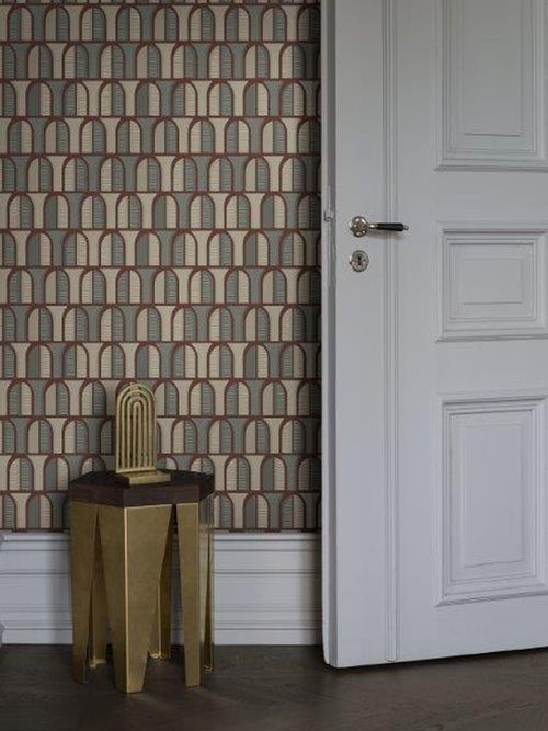 Borastapeter behang geometrische vormen bruin - 53 cm x 10.05 m - 660873 - vtwonen shop