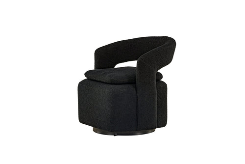 Rebellenclub Fauteuil Akando - Zwart bouclé - vtwonen shop