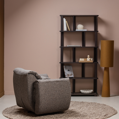 WOOOD vloerlamp Loft - Metaal/Bouclé - Tapenade - 130xØ30 cm