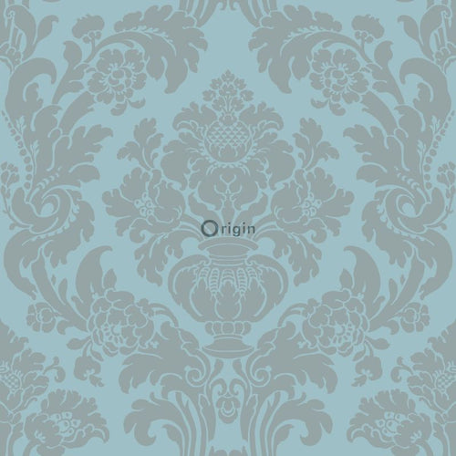 Origin Wallcoverings behang ornamenten ijsblauw - 53 cm x 10,05 m - 346237 - vtwonen shop