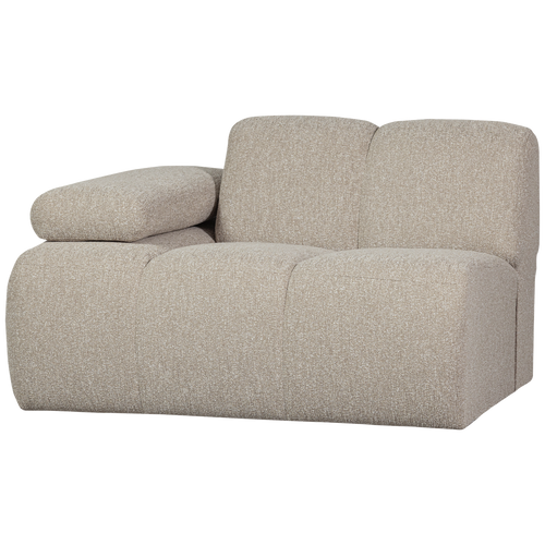 WOOOD 1-zits bank met arm links Mojo - Bouclé - Beige - 74x120x97 cm - vtwonen shop