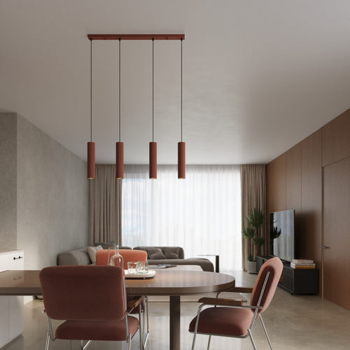 Sollux Lighting Hanglamp KARBON 4L rode oker - 81x5x120cm