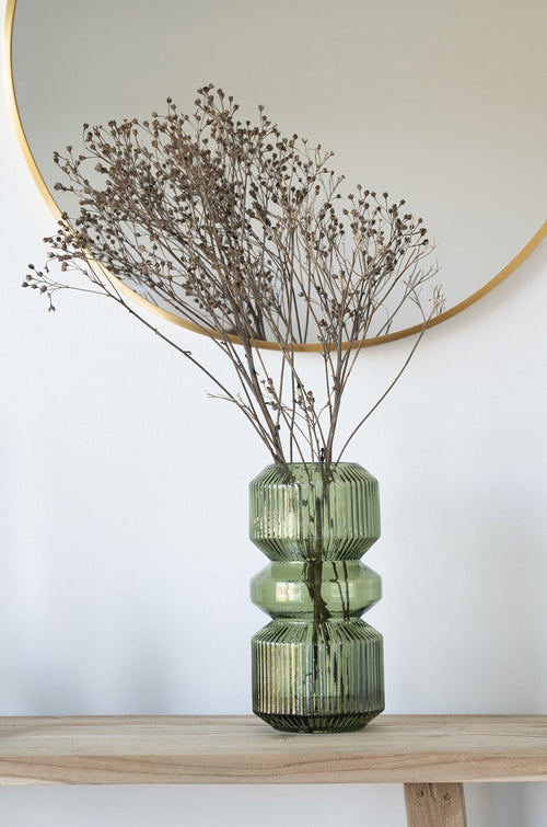 Artichok Rianne glazen vaas groen - 12 x 24,5 cm - vtwonen shop