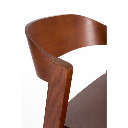 Housecraft Living Wooz Barkruk 65 cm Eikenhout Walnoot bruin - vtwonen shop