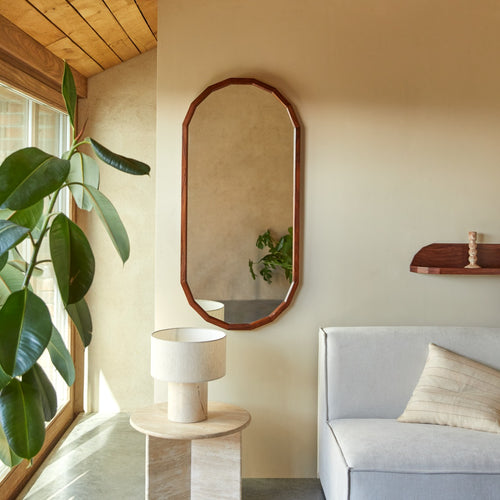 Tikamoon Decoratieve spiegel in massief palissander 120x56 cm - Bruin - vtwonen shop