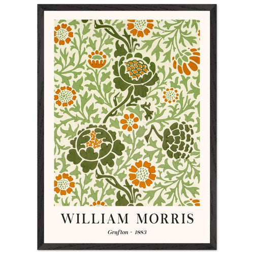 Artfulprints Poster met Lijst William Morris - Grafton 1883   - 50x70 cm - Groen