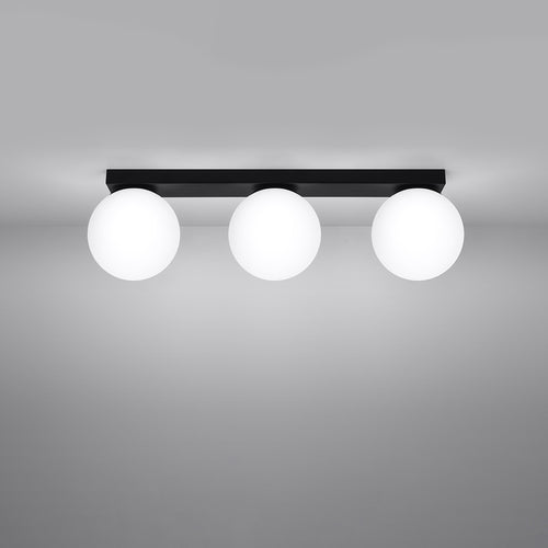 Sollux Lighting Plafondlamp YOLI 3 zwart - 50x12x14,5cm