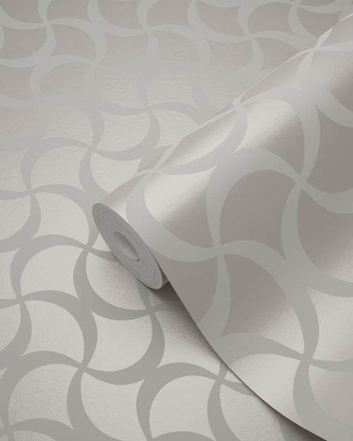 Origin Wallcoverings behang grafisch warm zilver - 53 cm x 10,05 m - 345739 - vtwonen shop