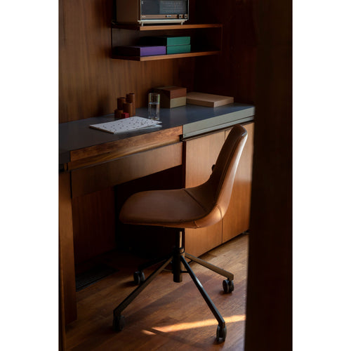 Dutchbone Franky Bureaustoel Bruin - vtwonen shop