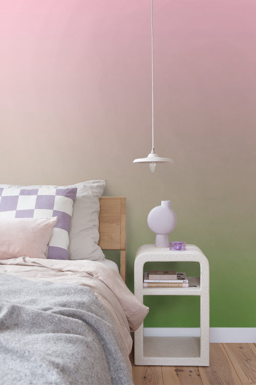 ESTAhome fotobehang dip dye motief groen en roze - 2 x 2.79 m - 159551