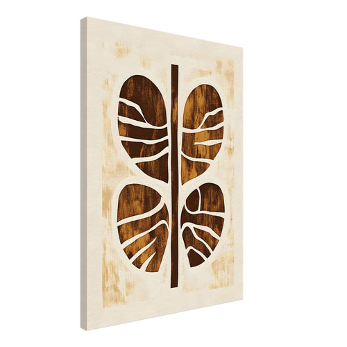 Artfulprints Canvas Boho – Rooted form canvas - 80x120 cm - Bruin