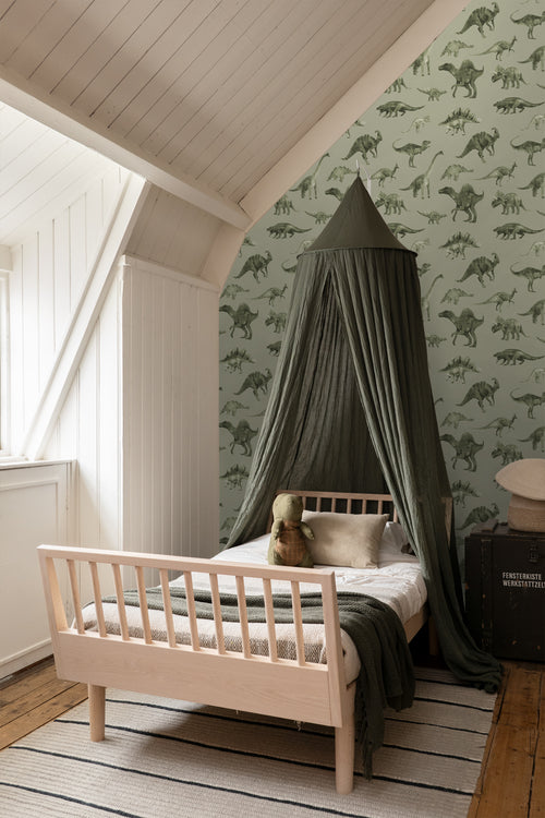 ESTAhome behang dinosaurussen groen - 50 x 900 cm - 131206
