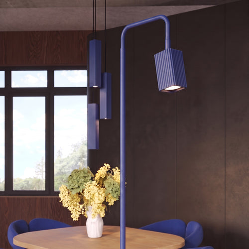 Sollux Lighting Hanglamp RAYO 1 ultramarijn - 8x8x118cm