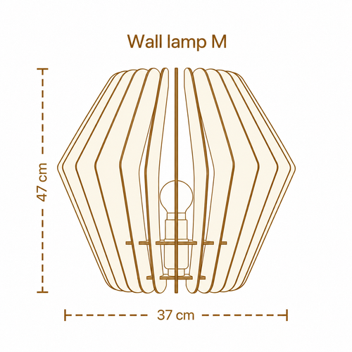 Bomerango Wall Spin houten wandlamp medium