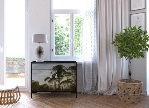 Dressoir MDF 2 deuren en 2 lades met bosprint - vtwonen shop