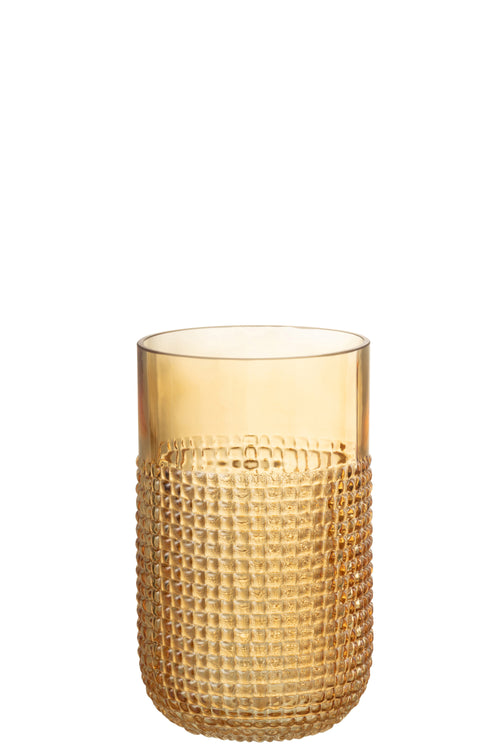 J-Line vaas Patroon - glas - oranje - small - Ø 11.5 cm - vtwonen shop