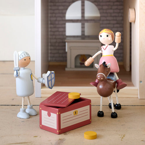 Petite Amélie Houten Poppenhuis Ridderkasteel - Incl. poppen en 17 accessoires - vtwonen shop