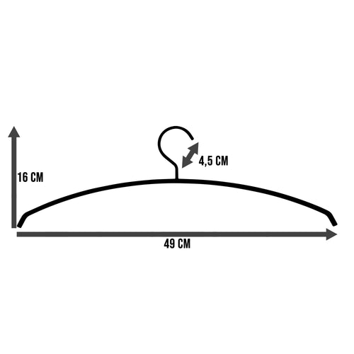 Spinder Design Kledinghangers Silver - Wit - Set van 5 stuks